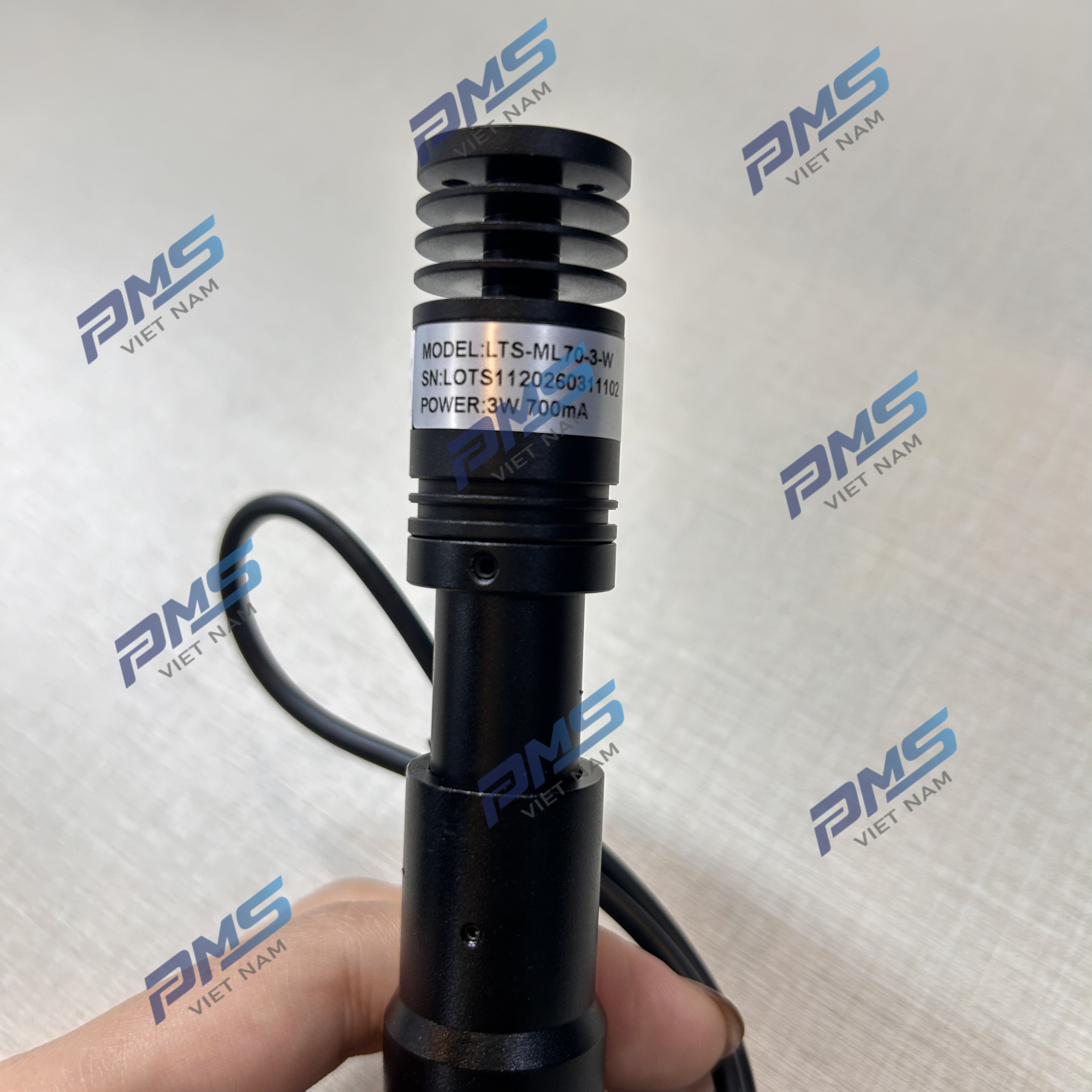 LTS-ML70-3-W – Đèn chiếu điểm machine vision, thấu kính hội tụ chỉnh tiêu cự, ánh sáng trắng