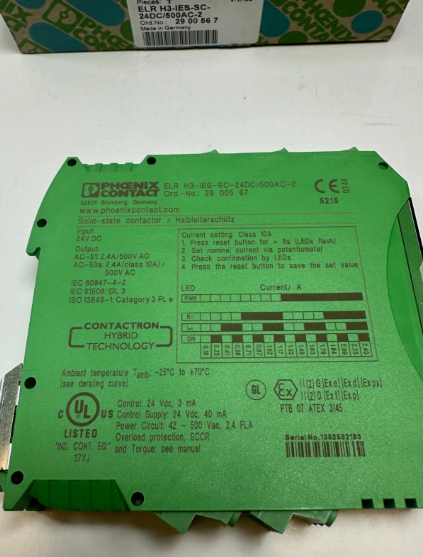 ELR H3-IES-SC-24DC/500AC-9 – Khởi động động cơ hybrid 3 pha, 9 A, 500 V AC, điều khiển 24 V DC, SIL 3