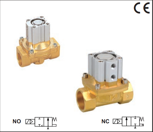2Q200-20 – Van góc khí nén 2/2 thường đóng, thân inox