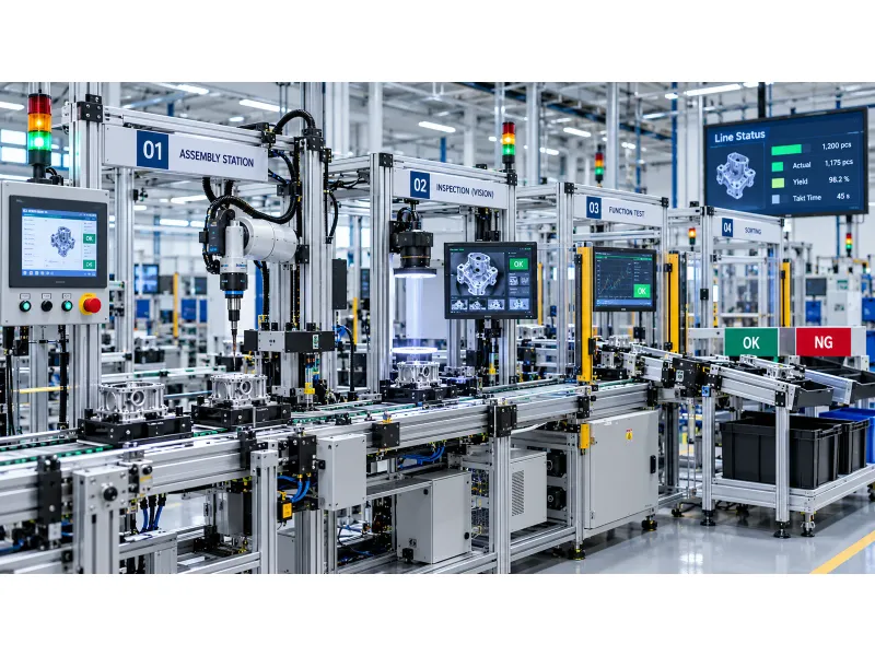 Dây chuyền lắp ráp và kiểm tra – ảnh minh hoạ MIKTECH cung cấp 16.09.2026