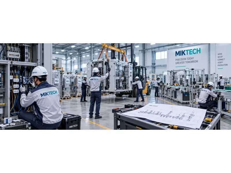 Di chuyển và setup dây chuyền – ảnh minh hoạ MIKTECH cung cấp 16.09.2026